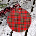 Plaid Christmas Ornaments Scottish Clan MacBean Modern Tartan Ceramic Ornament Plaid Ornaments - Scotstee Shop