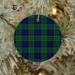 Plaid Christmas Ornaments Scottish Clan MacCallum Modern Tartan Ceramic Ornament Plaid Ornaments - Scotstee Shop