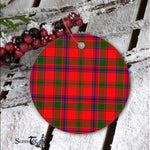 Plaid Christmas Ornaments Scottish Clan MacColl Tartan Ceramic Ornament Plaid Ornaments - Scotstee Shop