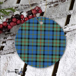Plaid Christmas Ornaments Scottish Clan MacCorquodale Tartan Ceramic Ornament Plaid Ornaments - Scotstee Shop