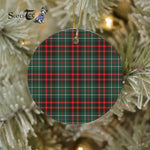 Plaid Christmas Ornaments Scottish Clan MacDiarmid Tartan Ceramic Ornament Plaid Ornaments - Scotstee Shop