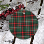Plaid Christmas Ornaments Scottish Clan MacDiarmid Tartan Ceramic Ornament Plaid Ornaments - Scotstee Shop