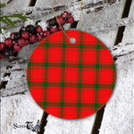 Plaid Christmas Ornaments Scottish Clan MacDonald Of Sleat Tartan Ceramic Ornament Plaid Ornaments - Scotstee Shop