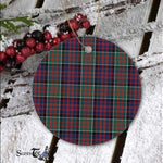 Plaid Christmas Ornaments Scottish Clan Macdonald Tartan Ceramic Ornament Plaid Ornaments - Scotstee Shop