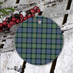Plaid Christmas Ornaments Scottish Clan MacDonell Of Glengarry Ancient Tartan Ceramic Ornament Plaid Ornaments - Scotstee Shop
