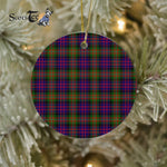 Plaid Christmas Ornaments Scottish Clan MacDonell Of Glengarry Modern Tartan Ceramic Ornament Plaid Ornaments - Scotstee Shop