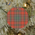 Plaid Christmas Ornaments Scottish Clan MacDougall Ancient Tartan Ceramic Ornament Plaid Ornaments - Scotstee Shop