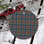 Plaid Christmas Ornaments Scottish Clan MacDuff Hunting Ancient Tartan Ceramic Ornament Plaid Ornaments - Scotstee Shop