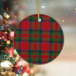Plaid Christmas Ornaments Scottish Clan MacDuff Tartan Ceramic Ornament Plaid Ornaments - Scotstee Shop