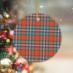 Plaid Christmas Ornaments Scottish Clan MacFarlane Ancient Tartan Ceramic Ornament Plaid Ornaments - Scotstee Shop