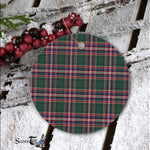 Plaid Christmas Ornaments Scottish Clan MacFarlane Hunting Modern Tartan Ceramic Ornament Plaid Ornaments - Scotstee Shop