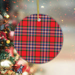 Plaid Christmas Ornaments Scottish Clan MacFarlane Modern Tartan Ceramic Ornament Plaid Ornaments - Scotstee Shop