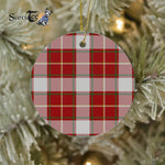 Plaid Christmas Ornaments Scottish Clan MacFie Tartan Ceramic Ornament Plaid Ornaments - Scotstee Shop