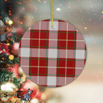 Plaid Christmas Ornaments Scottish Clan MacFie Tartan Ceramic Ornament Plaid Ornaments - Scotstee Shop
