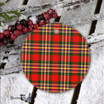 Plaid Christmas Ornaments Scottish Clan MacGill Tartan Ceramic Ornament Plaid Ornaments - Scotstee Shop