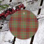 Plaid Christmas Ornaments Scottish Clan MacGillivray Hunting Ancient Tartan Ceramic Ornament Plaid Ornaments - Scotstee Shop