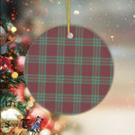 Plaid Christmas Ornaments Scottish Clan MacGregor Hunting Ancient Tartan Ceramic Ornament Plaid Ornaments - Scotstee Shop