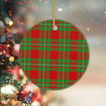 Plaid Christmas Ornaments Scottish Clan MacGregor Modern Tartan Ceramic Ornament Plaid Ornaments - Scotstee Shop