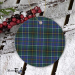 Plaid Christmas Ornaments Scottish Clan MacInnes Modern Tartan Ceramic Ornament Plaid Ornaments - Scotstee Shop