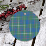 Plaid Christmas Ornaments Scottish Clan MacIntyre Hunting Ancient Tartan Ceramic Ornament Plaid Ornaments - Scotstee Shop