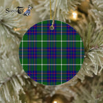 Plaid Christmas Ornaments Scottish Clan MacIntyre Hunting Modern Tartan Ceramic Ornament Plaid Ornaments - Scotstee Shop