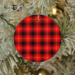 Plaid Christmas Ornaments Scottish Clan MacIntyre Modern Tartan Ceramic Ornament Plaid Ornaments - Scotstee Shop