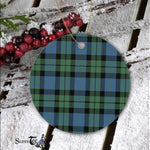 Plaid Christmas Ornaments Scottish Clan MacKay Ancient Tartan Ceramic Ornament Plaid Ornaments - Scotstee Shop