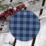 Plaid Christmas Ornaments Scottish Clan MacKay Tartan Ceramic Ornament Plaid Ornaments - Scotstee Shop