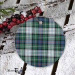 Plaid Christmas Ornaments Scottish Clan MacKenzie Dress Ancient Tartan Ceramic Ornament Plaid Ornaments - Scotstee Shop