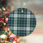 Plaid Christmas Ornaments Scottish Clan MacKenzie Dress Ancient Tartan Ceramic Ornament Plaid Ornaments - Scotstee Shop
