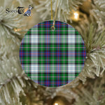 Plaid Christmas Ornaments Scottish Clan MacKenzie Dress Modern Tartan Ceramic Ornament Plaid Ornaments - Scotstee Shop