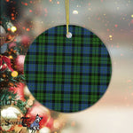 Plaid Christmas Ornaments Scottish Clan MacKie Tartan Ceramic Ornament Plaid Ornaments - Scotstee Shop