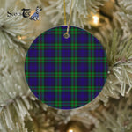 Plaid Christmas Ornaments Scottish Clan MacKinlay Modern Tartan Ceramic Ornament Plaid Ornaments - Scotstee Shop