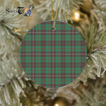Plaid Christmas Ornaments Scottish Clan MacKinnon Hunting Ancient Tartan Ceramic Ornament Plaid Ornaments - Scotstee Shop