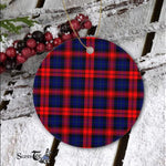 Plaid Christmas Ornaments Scottish Clan MacLachlan Modern Tartan Ceramic Ornament Plaid Ornaments - Scotstee Shop