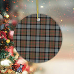 Plaid Christmas Ornaments Scottish Clan MacLaren Weathered Tartan Ceramic Ornament Plaid Ornaments - Scotstee Shop