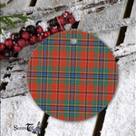 Plaid Christmas Ornaments Scottish Clan MacLean Of Duart Ancient Tartan Ceramic Ornament Plaid Ornaments - Scotstee Shop