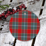 Plaid Christmas Ornaments Scottish Clan MacLeay Tartan Ceramic Ornament Plaid Ornaments - Scotstee Shop