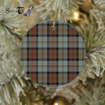 Plaid Christmas Ornaments Scottish Clan MacLeod Of Harris Weathered Tartan Ceramic Ornament Plaid Ornaments - Scotstee Shop