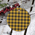 Plaid Christmas Ornaments Scottish Clan MacLeod Of Lewis Ancient Tartan Ceramic Ornament Plaid Ornaments - Scotstee Shop