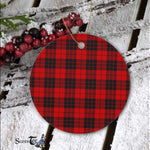 Plaid Christmas Ornaments Scottish Clan MacLeod Of Raasay Tartan Ceramic Ornament Plaid Ornaments - Scotstee Shop