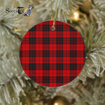 Plaid Christmas Ornaments Scottish Clan MacLeod Of Raasay Tartan Ceramic Ornament Plaid Ornaments - Scotstee Shop