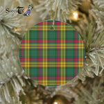 Plaid Christmas Ornaments Scottish Clan MacMillan Old Ancient Tartan Ceramic Ornament Plaid Ornaments - Scotstee Shop