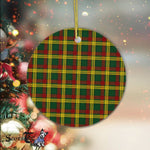 Plaid Christmas Ornaments Scottish Clan MacMillan Tartan Ceramic Ornament Plaid Ornaments - Scotstee Shop