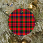 Plaid Christmas Ornaments Scottish Clan MacNaughton Tartan Ceramic Ornament Plaid Ornaments - Scotstee Shop
