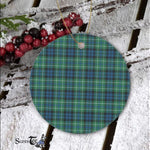 Plaid Christmas Ornaments Scottish Clan MacNeill Of Colonsay Tartan Ceramic Ornament Plaid Ornaments - Scotstee Shop