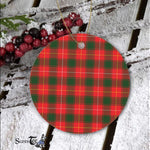 Plaid Christmas Ornaments Scottish Clan MacPhee Tartan Ceramic Ornament Plaid Ornaments - Scotstee Shop
