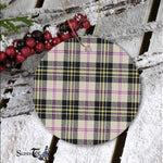 Plaid Christmas Ornaments Scottish Clan MacPherson Dress Ancient Tartan Ceramic Ornament Plaid Ornaments - Scotstee Shop
