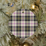 Plaid Christmas Ornaments Scottish Clan MacPherson Dress Ancient Tartan Ceramic Ornament Plaid Ornaments - Scotstee Shop