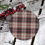 Plaid Christmas Ornaments Scottish Clan MacPherson Hunting Ancient Tartan Ceramic Ornament Plaid Ornaments - Scotstee Shop
